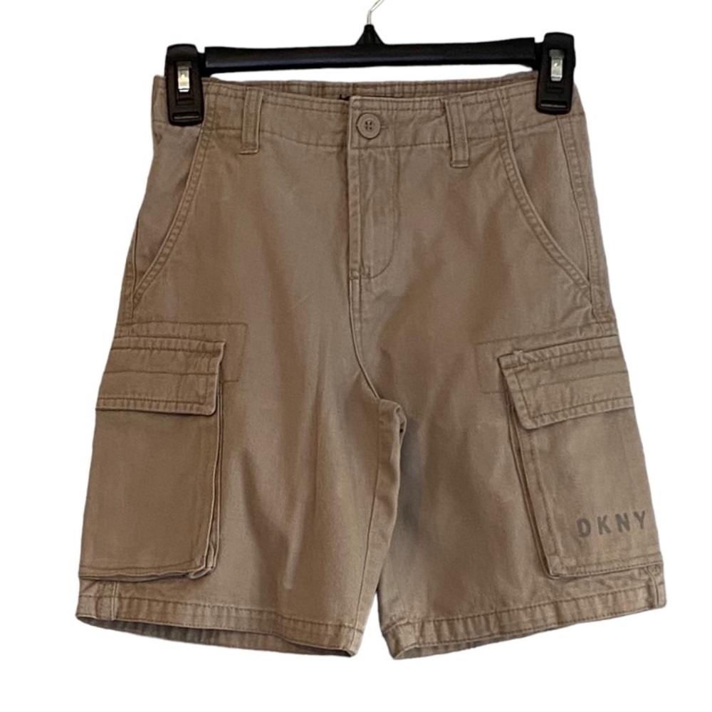 DKNY khaki cargo shorts for boys.